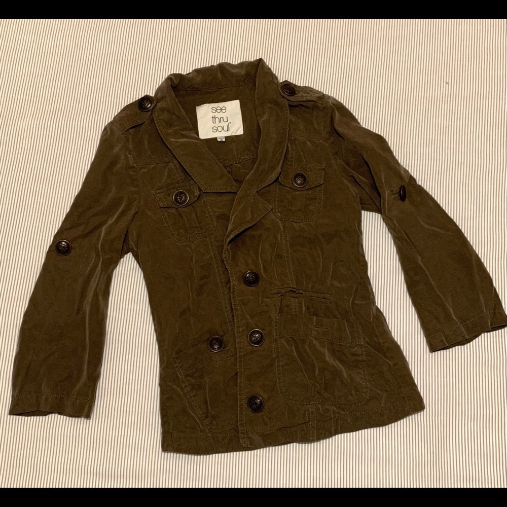 See Thru Soul Military Style Jacket